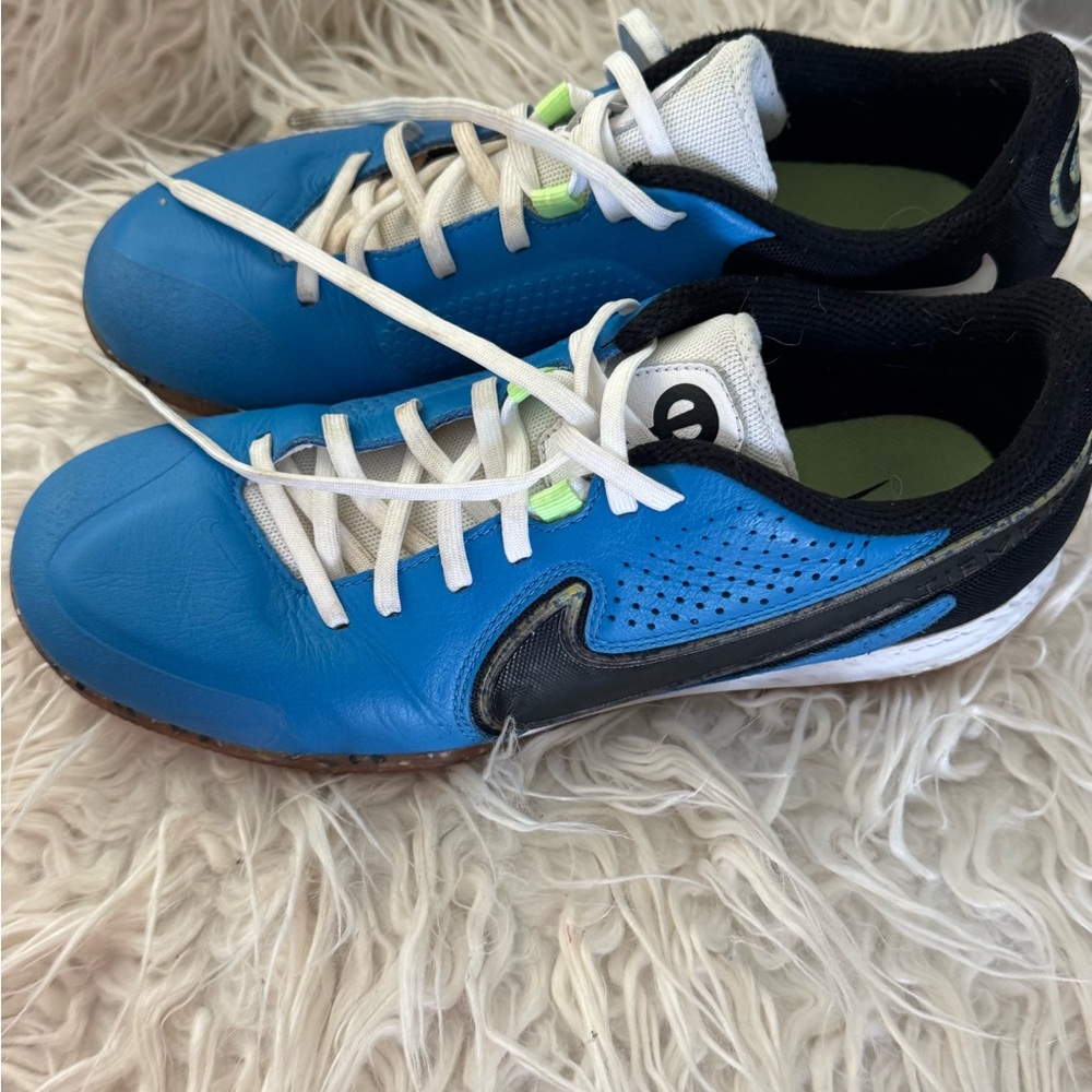 Nike Tiempo Black and Blue Sneakers